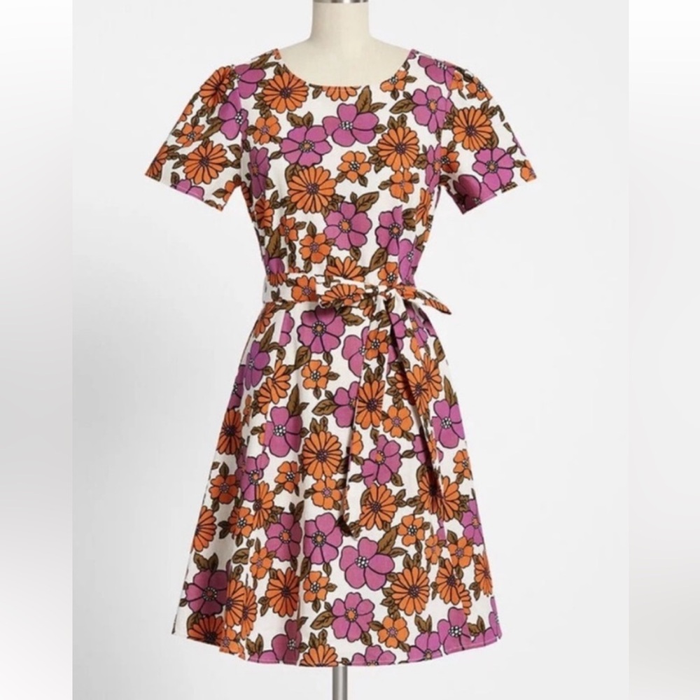 ModCloth x Princess Highway Floral Linen Cotton Dress